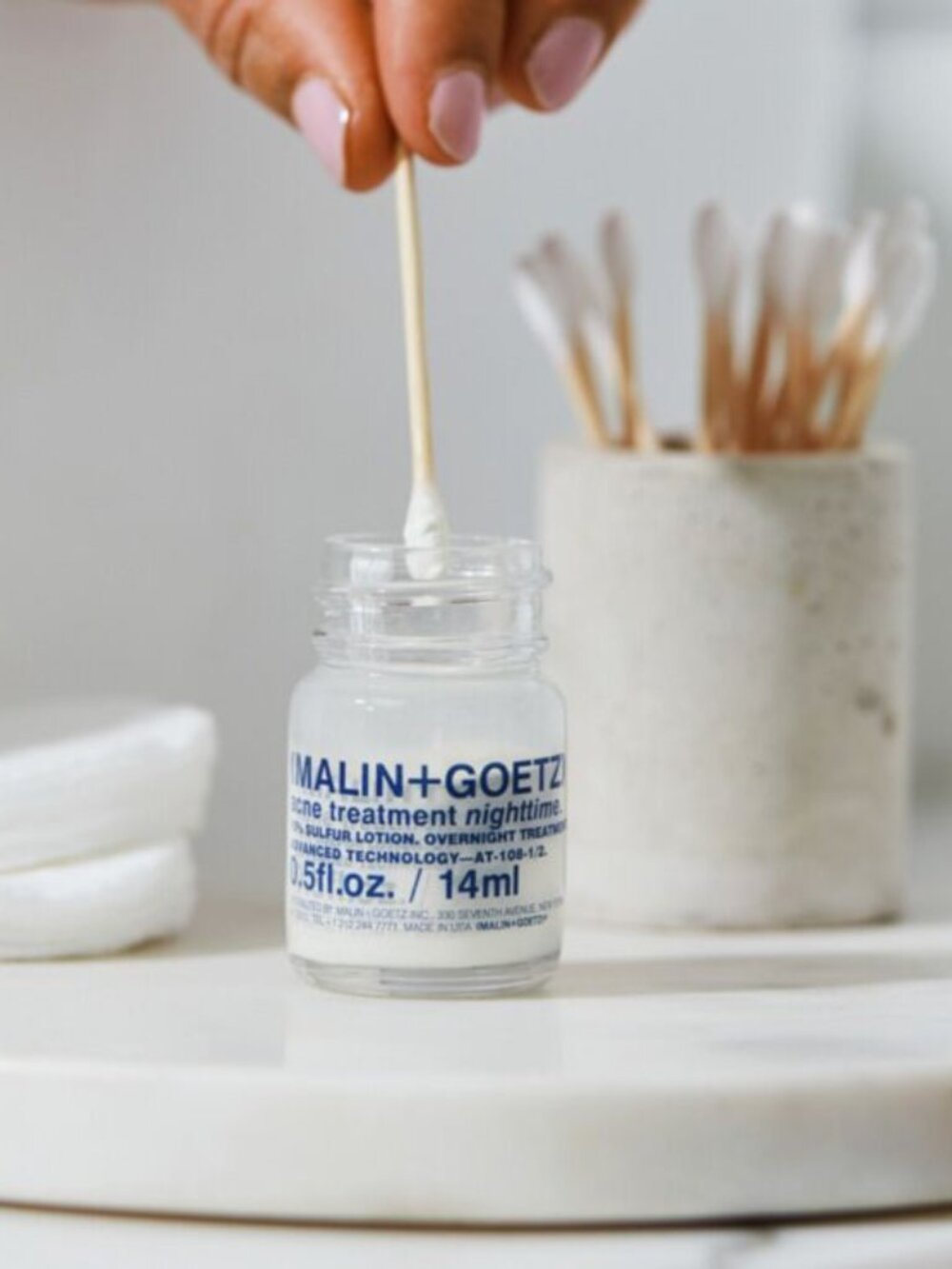 New Malin + Goetz acne treatment nighttime 10% sulfur formula advanced 0.5 fl oz